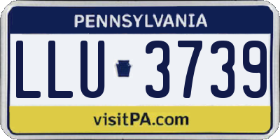 PA license plate LLU3739