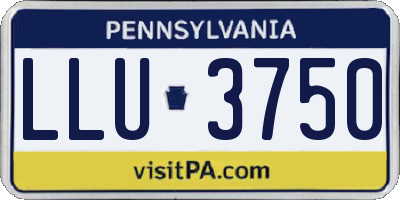 PA license plate LLU3750
