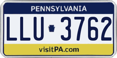 PA license plate LLU3762