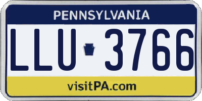 PA license plate LLU3766