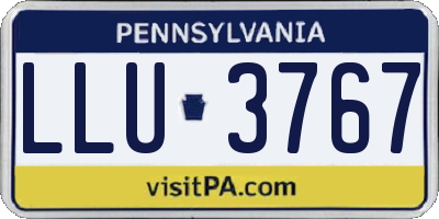 PA license plate LLU3767