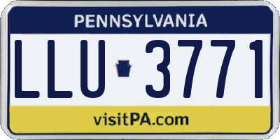 PA license plate LLU3771