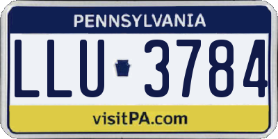 PA license plate LLU3784