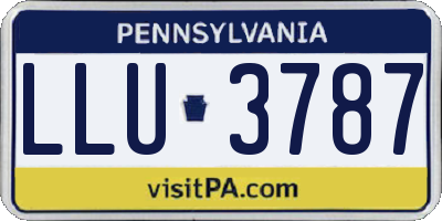 PA license plate LLU3787