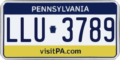 PA license plate LLU3789