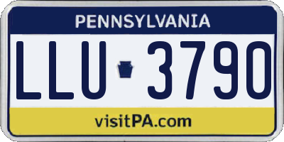 PA license plate LLU3790