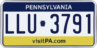 PA license plate LLU3791