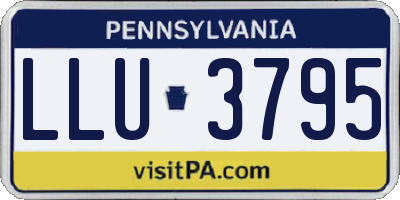PA license plate LLU3795