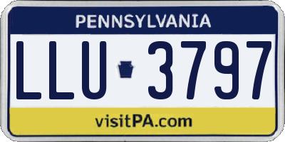PA license plate LLU3797