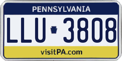 PA license plate LLU3808