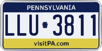 PA license plate LLU3811