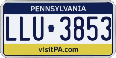 PA license plate LLU3853