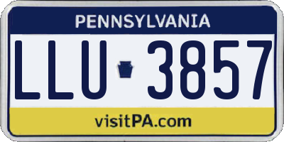 PA license plate LLU3857