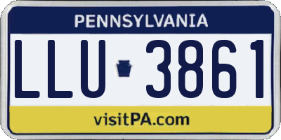 PA license plate LLU3861