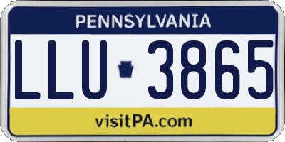 PA license plate LLU3865