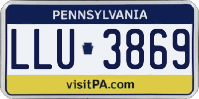 PA license plate LLU3869