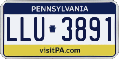 PA license plate LLU3891