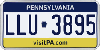 PA license plate LLU3895