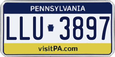 PA license plate LLU3897