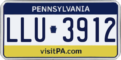 PA license plate LLU3912