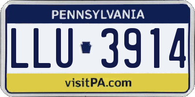 PA license plate LLU3914