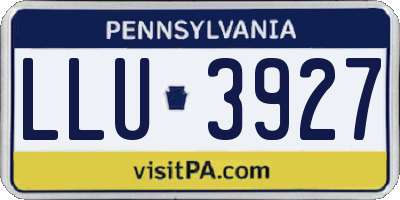 PA license plate LLU3927