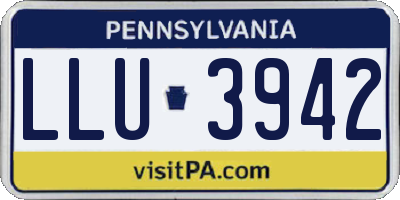 PA license plate LLU3942