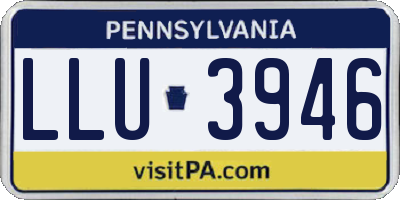 PA license plate LLU3946