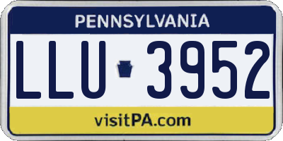 PA license plate LLU3952