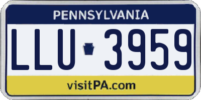 PA license plate LLU3959