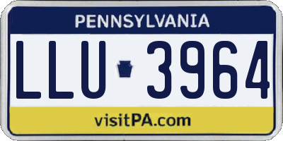 PA license plate LLU3964