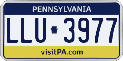 PA license plate LLU3977