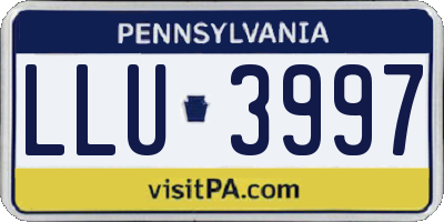 PA license plate LLU3997