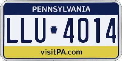 PA license plate LLU4014