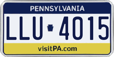 PA license plate LLU4015