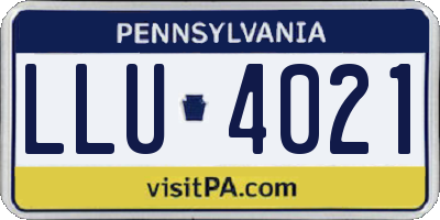 PA license plate LLU4021