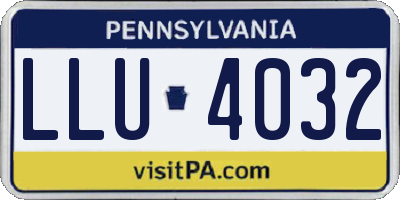 PA license plate LLU4032