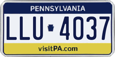 PA license plate LLU4037
