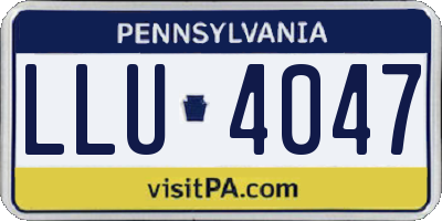 PA license plate LLU4047