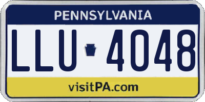 PA license plate LLU4048