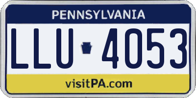 PA license plate LLU4053
