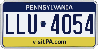 PA license plate LLU4054