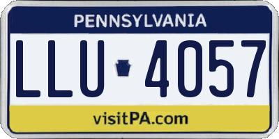 PA license plate LLU4057