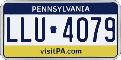 PA license plate LLU4079