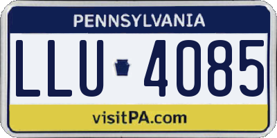 PA license plate LLU4085