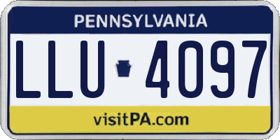 PA license plate LLU4097