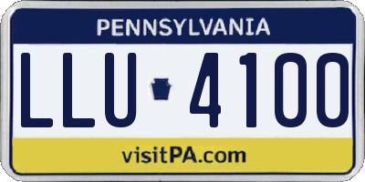 PA license plate LLU4100