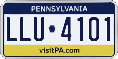 PA license plate LLU4101
