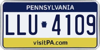 PA license plate LLU4109