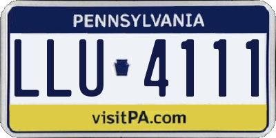 PA license plate LLU4111